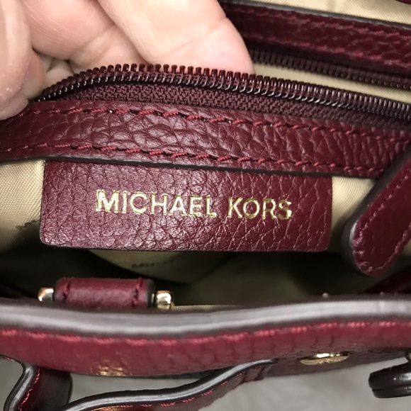 Michael Kors Oxblood Addison Leather Backpack - Picture 11 of 13